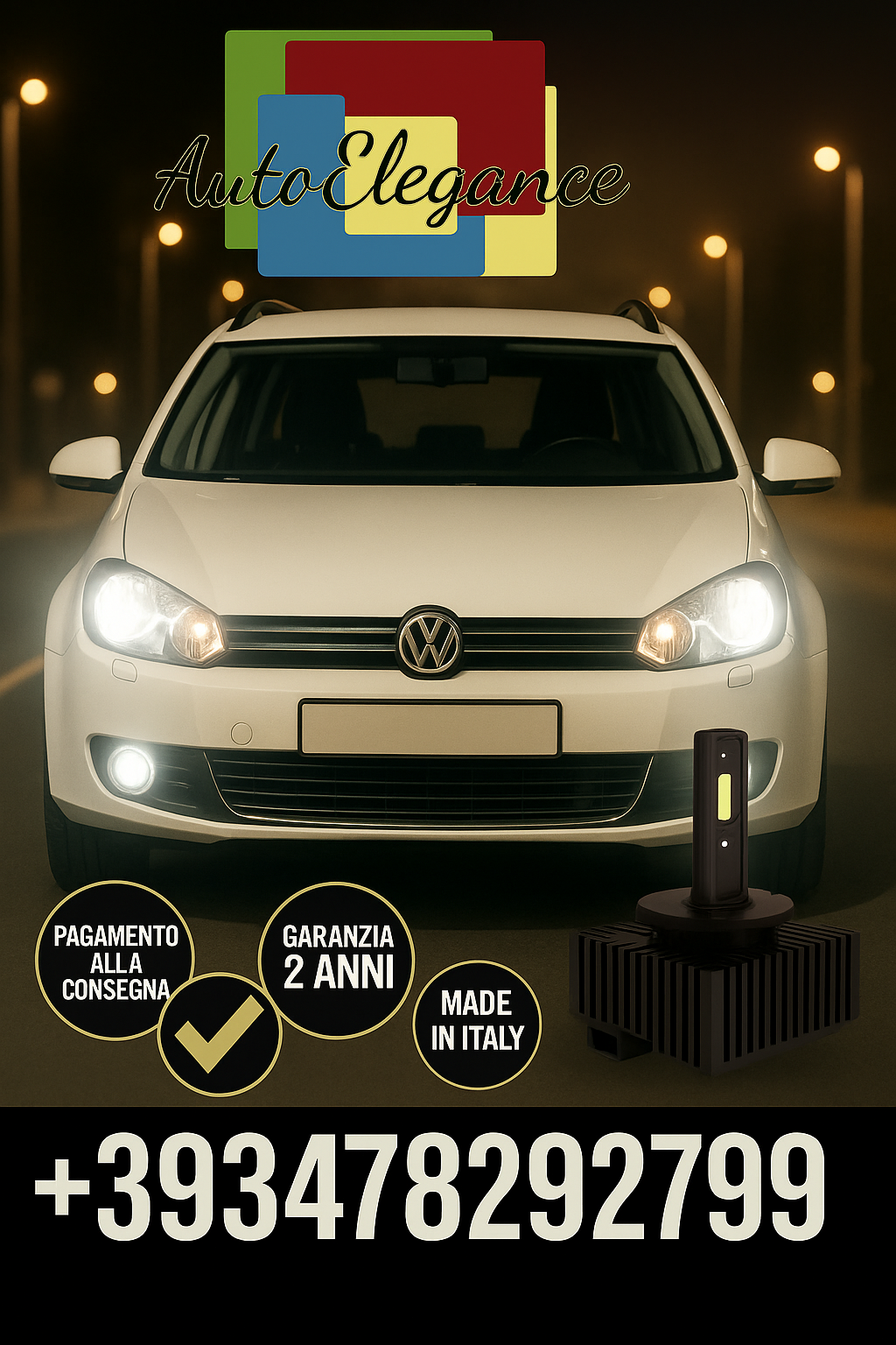 ⭐KIT LED D1S 6000K BIANCO CANBUS – Anabbaglianti per Volkswagen Golf V Variant⭐