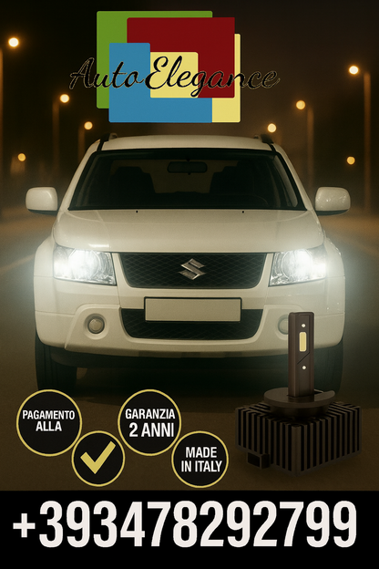 ⭐KIT LED D1S 6000K BIANCO CANBUS – Anabbaglianti per Suzuki Grand Vitara I⭐