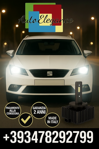 ⭐KIT LED D1S 6000K BIANCO CANBUS – Anabbaglianti per Seat Ibiza IV⭐