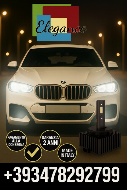 ⭐KIT LED D1S 6000K BIANCO CANBUS – Anabbaglianti per BMW X6⭐