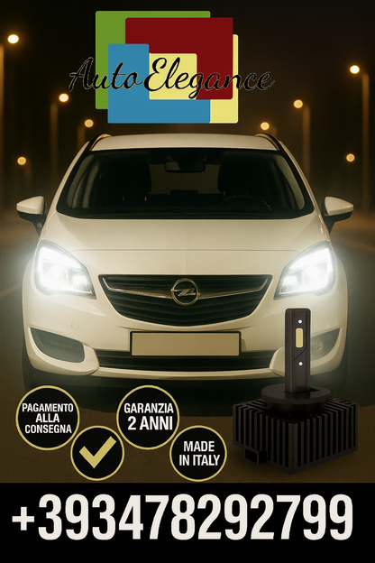 ⭐KIT LED D1S 6000K BIANCO CANBUS – Anabbaglianti per Opel Zafira Tourer C⭐