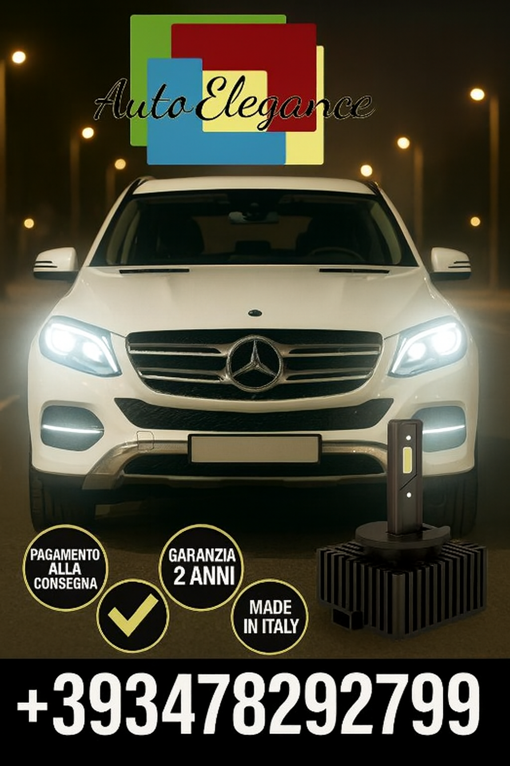 ⭐KIT LED D1S 6000K BIANCO CANBUS – Anabbaglianti per Mercedes-Benz Classe M⭐