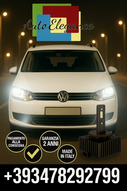 ⭐KIT LED D1S 6000K BIANCO CANBUS – Anabbaglianti per Volkswagen Sharan⭐