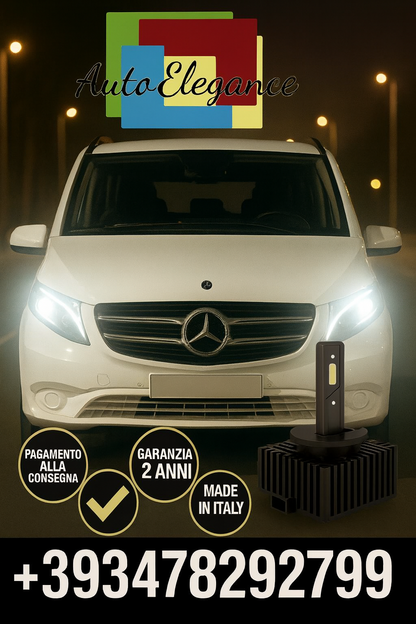 ⭐KIT LED D1S 6000K BIANCO CANBUS – Anabbaglianti per Mercedes-Benz Viano⭐