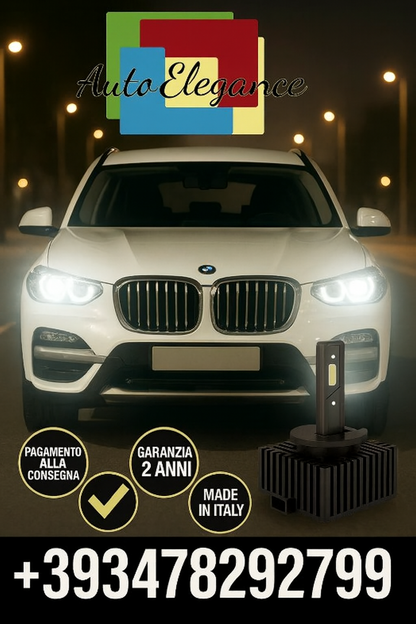 ⭐KIT LED D1S 6000K BIANCO CANBUS – Anabbaglianti per BMW X3⭐
