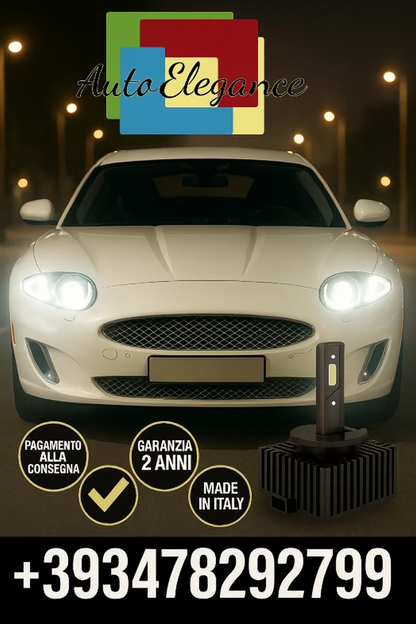 ⭐KIT LED D1S 6000K BIANCO CANBUS – Anabbaglianti per Jaguar XK⭐