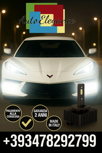 🔥KIT LED D1S 6000K BIANCO CANBUS – Anabbaglianti per Chevrolet Corvette🔥