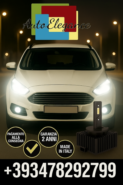 🔥KIT LED D1S 6000K BIANCO CANBUS – Anabbaglianti per Ford S-Max🔥