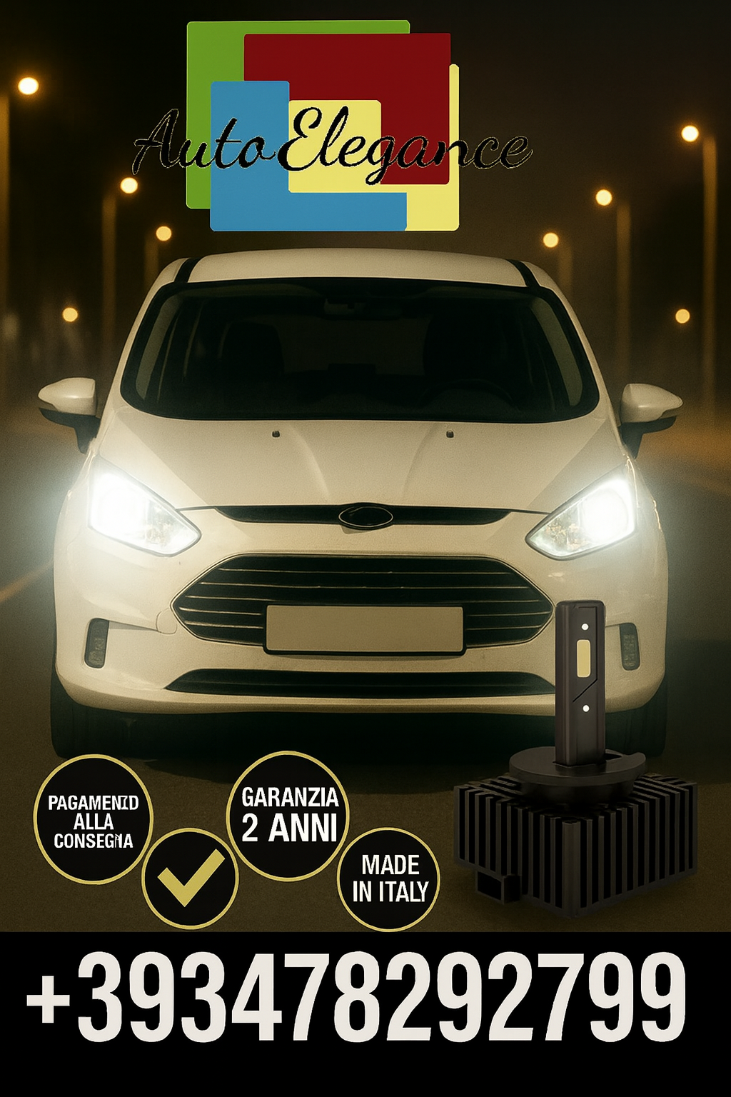 🔥KIT LED D1S 6000K BIANCO CANBUS – Anabbaglianti per Ford B-Max🔥