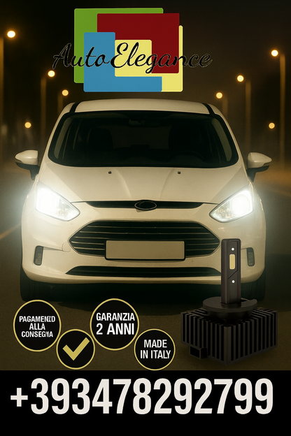 🔥KIT LED D1S 6000K BIANCO CANBUS – Anabbaglianti per Ford B-Max🔥