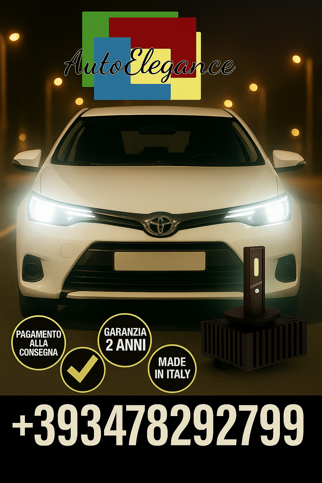 🔥KIT LED D1S 6000K BIANCO CANBUS – Anabbaglianti per Toyota Auris🔥