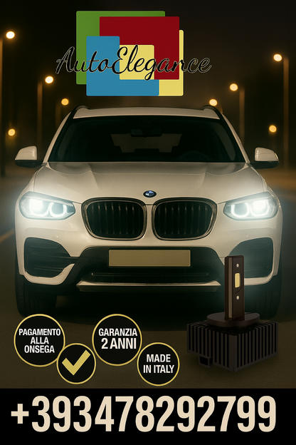 🔥KIT LED D1S 6000K BIANCO CANBUS – Anabbaglianti per BMW X3🔥