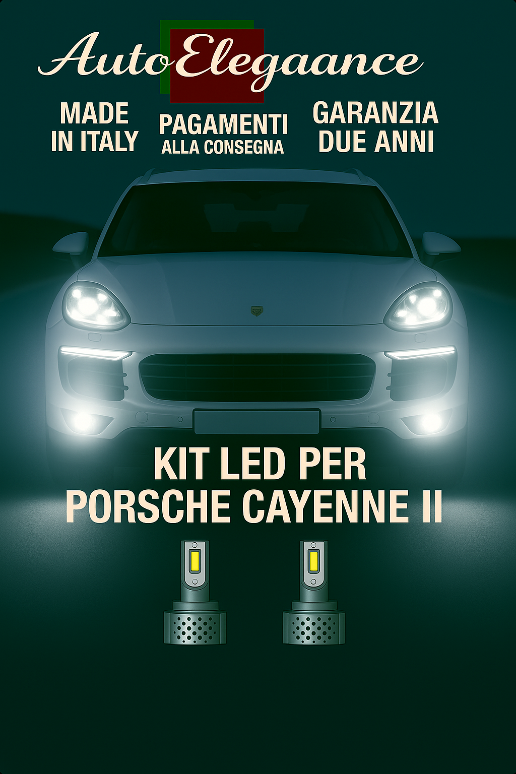🔥KIT LED D1S 6000K BIANCO CANBUS – Anabbaglianti per Porsche Cayenne II🔥