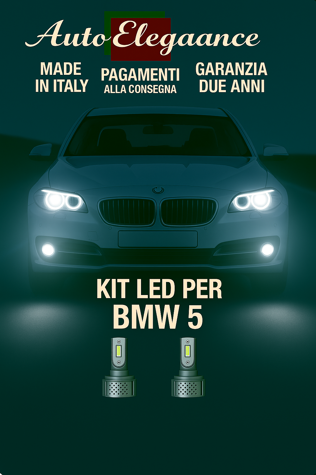 🔥KIT LED D1S 6000K BIANCO CANBUS – Anabbaglianti per BMW Serie 5🔥