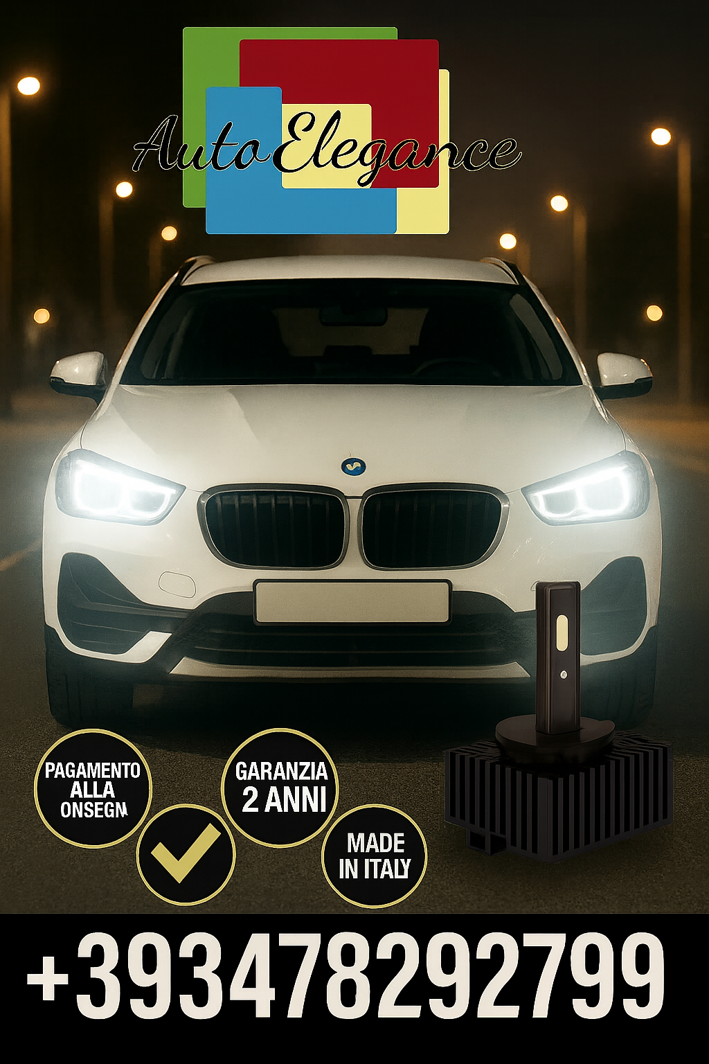 🔥KIT LED D1S 6000K BIANCO CANBUS – Anabbaglianti per BMW X1🔥