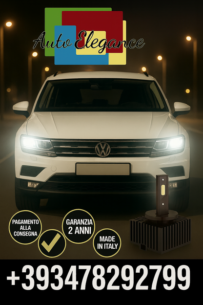 🔥KIT LED D1S 6000K BIANCO CANBUS – Anabbaglianti per VW Tiguan🔥
