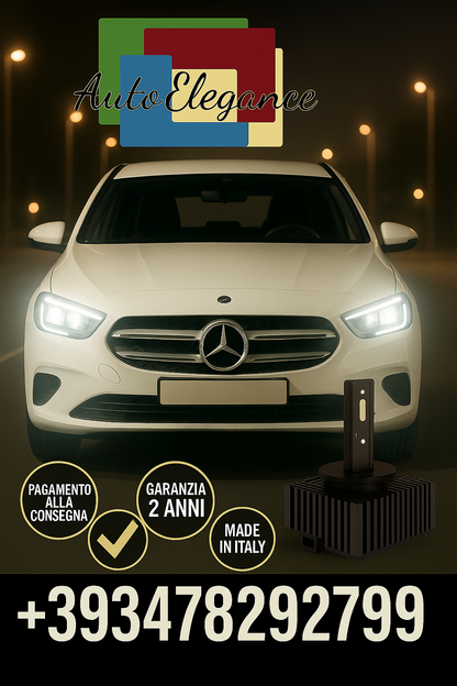 🔥KIT LED D1S 6000K BIANCO CANBUS – Anabbaglianti per Mercedes-Benz Classe B🔥