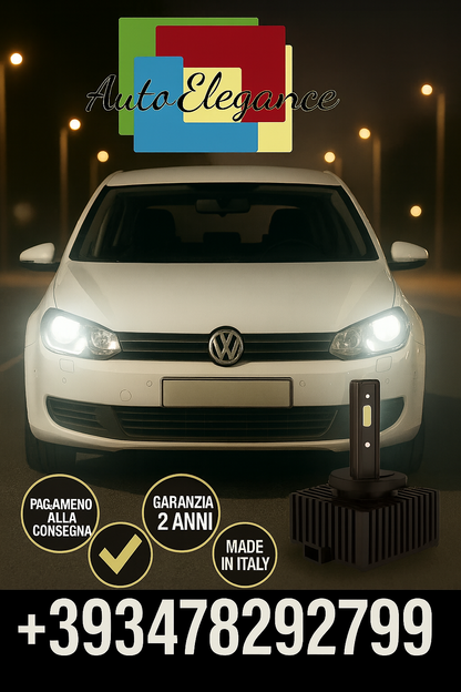 🔥KIT LED D1S 6000K BIANCO CANBUS – Anabbaglianti per VW Golf Plus V🔥