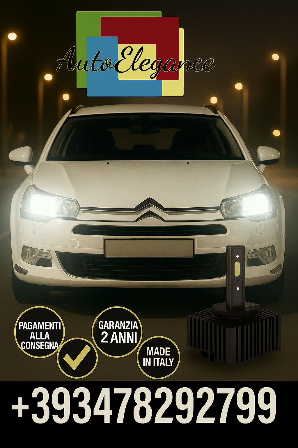 🔥KIT LED D1S 6000K BIANCO CANBUS – Anabbaglianti per Citroën C5🔥