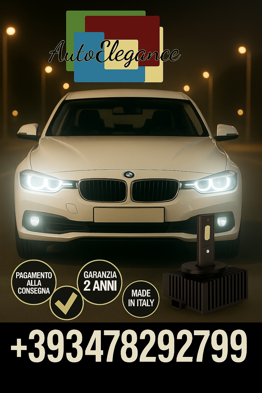 🔥KIT LED D1S 6000K BIANCO CANBUS – Anabbaglianti per BMW Serie 3🔥