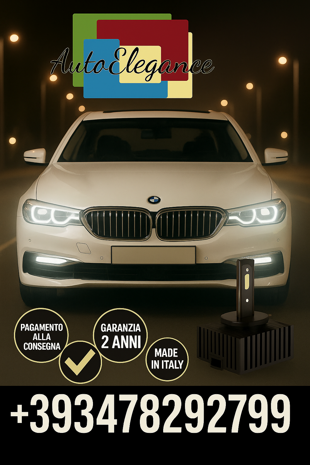 🔥KIT LED D1S 6000K BIANCO CANBUS – Anabbaglianti per BMW Serie 7🔥