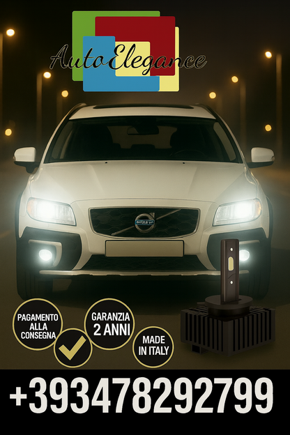 🔥KIT LED D1S 6000K BIANCO CANBUS – Anabbaglianti per Volvo XC70🔥