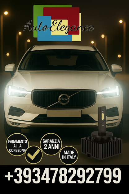 🔥KIT LED D1S 6000K BIANCO CANBUS – Anabbaglianti per Volvo XC60🔥