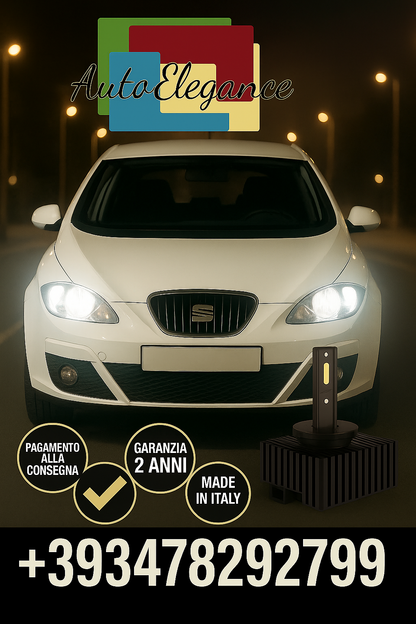 🔥KIT LED D1S 6000K BIANCO CANBUS – Anabbaglianti per Seat Altea🔥