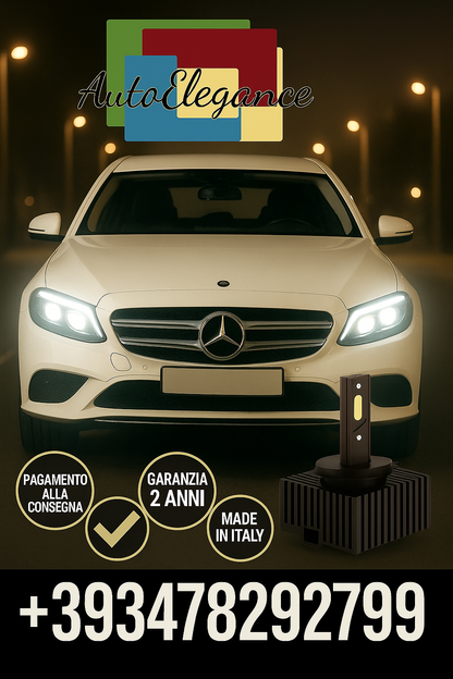 🔥🔥KIT LED D1S 6000K BIANCO CANBUS – Anabbaglianti per Mercedes-Benz Classe E🔥