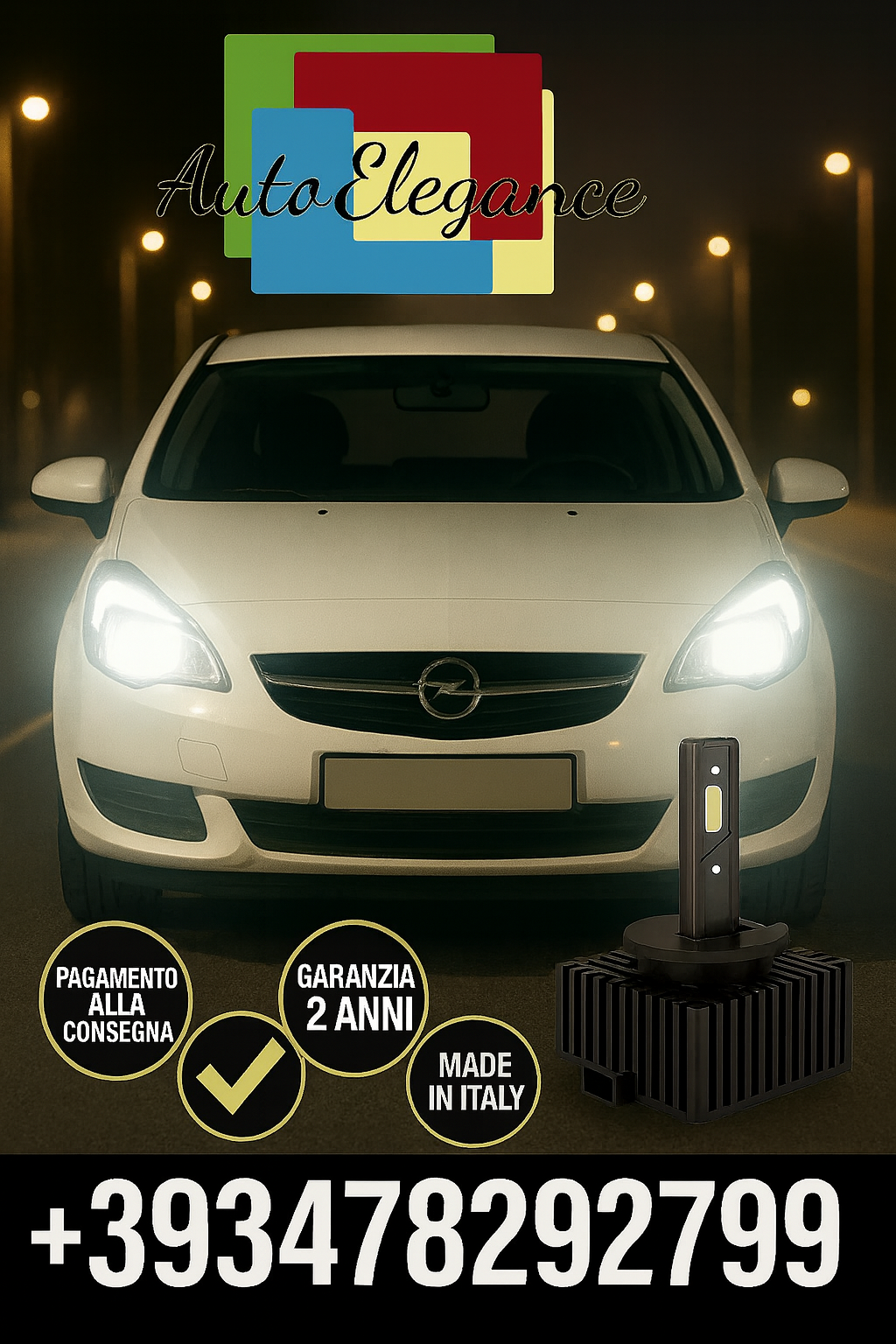 🔥KIT LED D1S 6000K BIANCO CANBUS – Anabbaglianti per Opel Corsa C🔥
