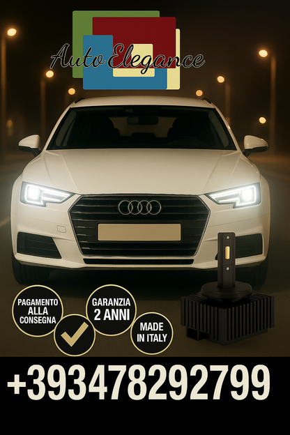 🔥KIT LED D1S 6000K BIANCO CANBUS – Anabbaglianti per Audi A4🔥