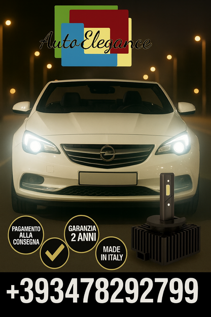🔥KIT LED D1S 6000K BIANCO CANBUS – Anabbaglianti per Opel Cascada🔥