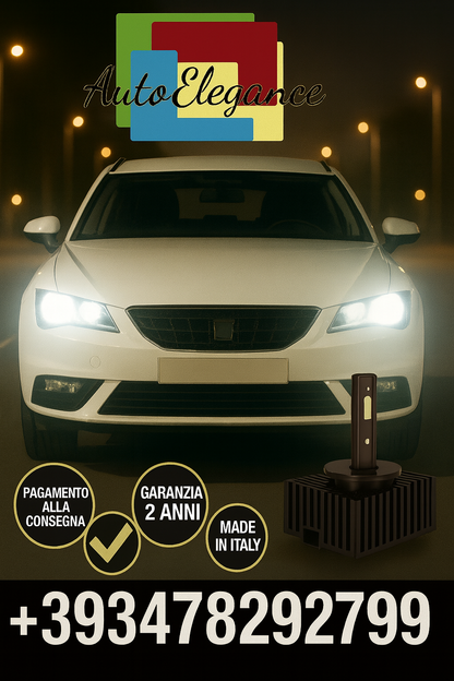 ⭐KIT LED D1S 6000K BIANCO CANBUS – Anabbaglianti per Seat Exeo⭐