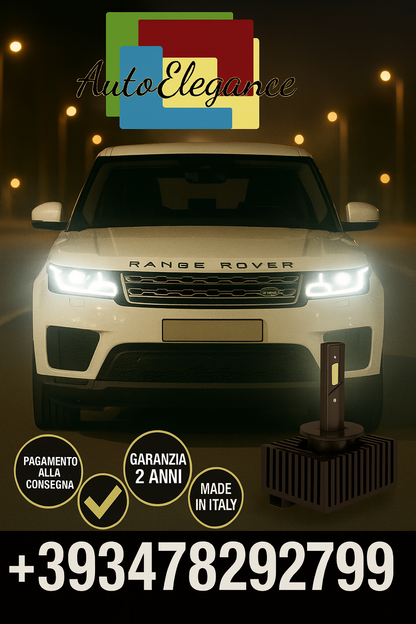⭐KIT LED D1S 6000K BIANCO CANBUS – Anabbaglianti per Land Rover Range Rover III⭐
