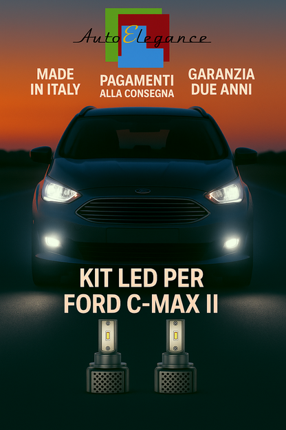 🔥KIT LED D3S 6000K BIANCO CANBUS – Anabbaglianti per Ford C-Max II🔥