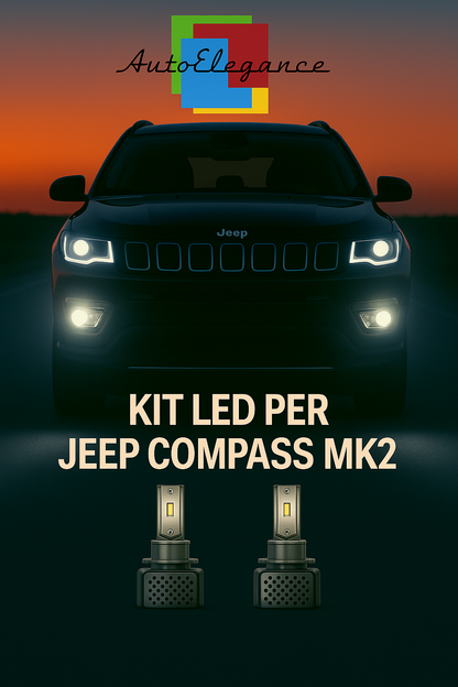 🔥KIT LED D3S 6000K BIANCO CANBUS – Anabbaglianti per Jeep Compass MK2🔥