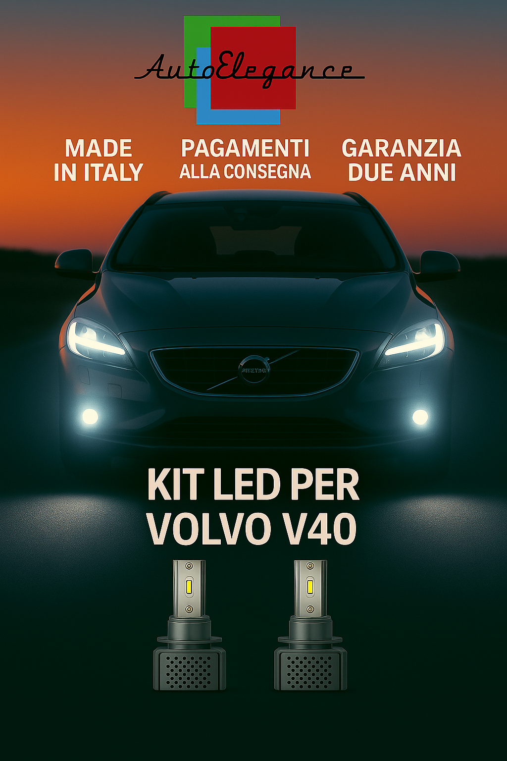 🔥KIT LED D3S 6000K BIANCO CANBUS – Anabbaglianti per Volvo V40🔥