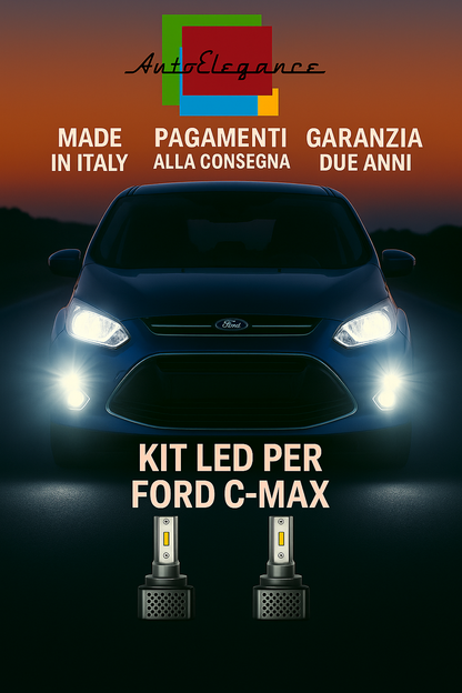 🔥KIT LED D3S 6000K BIANCO CANBUS – Anabbaglianti per Ford C-Max II🔥