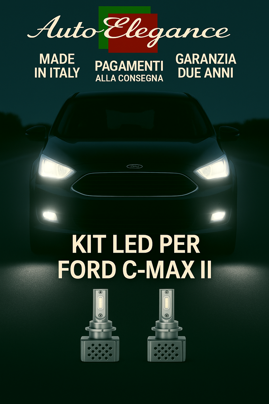 🔥KIT LED D3S 6000K BIANCO CANBUS – Anabbaglianti per Ford C-Max II🔥