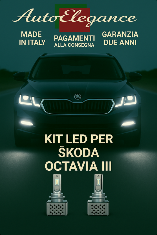 🔥KIT LED D3S 6000K BIANCO CANBUS – Anabbaglianti per Škoda Octavia III🔥