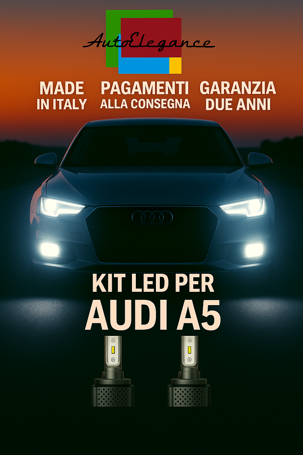 🔥KIT LED D3S 6000K BIANCO CANBUS – Anabbaglianti per Audi A5🔥