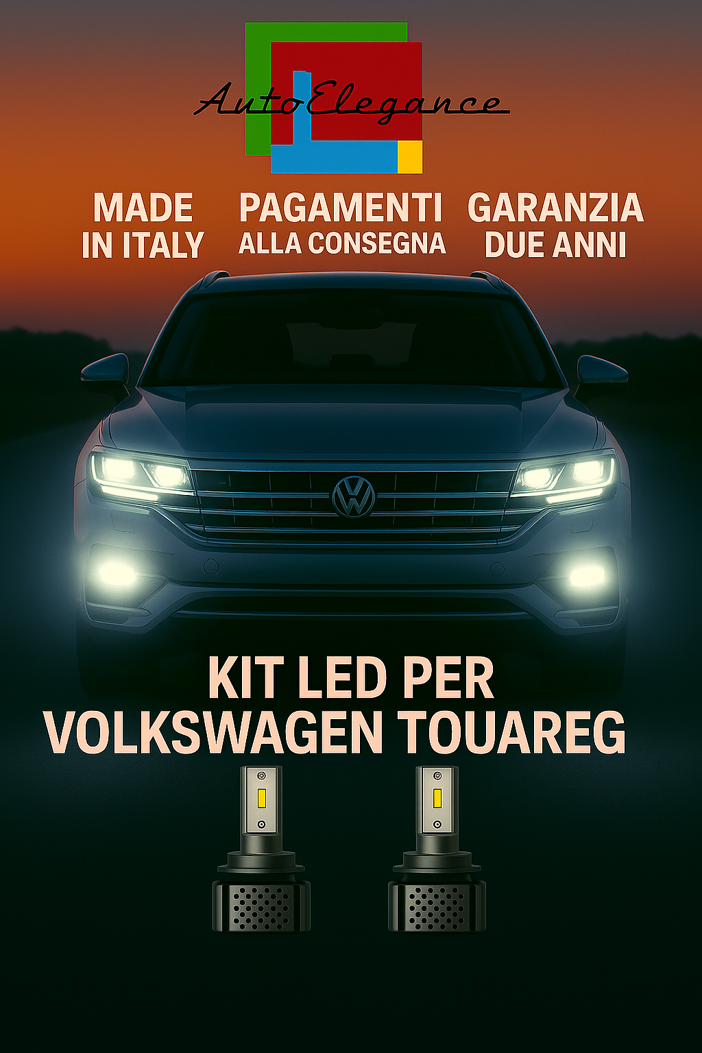 🔥KIT LED D3S 6000K BIANCO CANBUS – Anabbaglianti per Volkswagen Touareg🔥