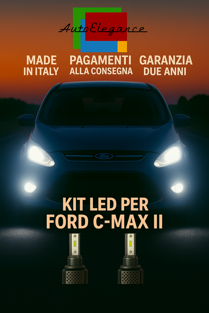 🔥KIT LED D3S 6000K BIANCO CANBUS – Anabbaglianti per Ford C-Max II🔥