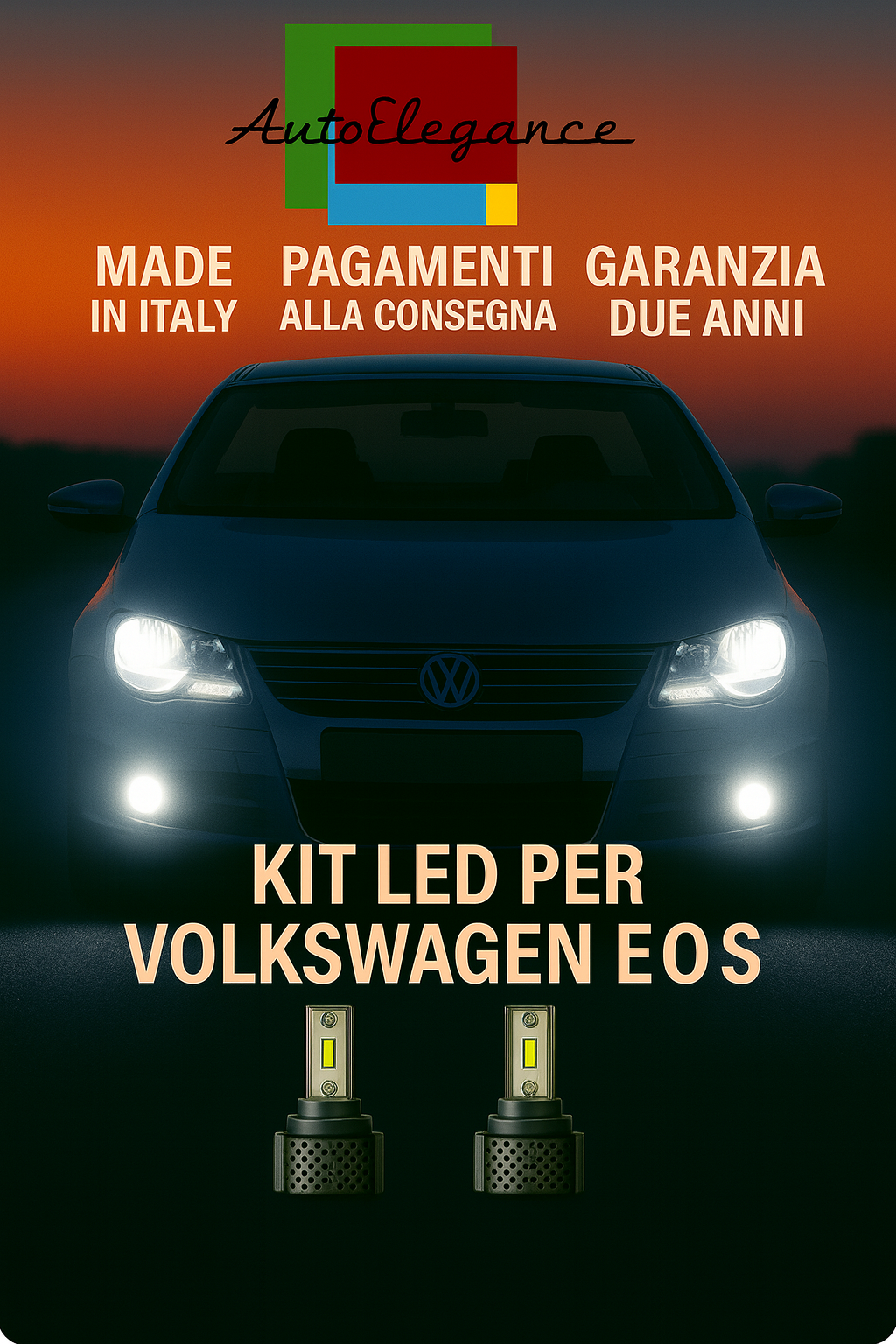 🔥KIT LED D3S 6000K BIANCO CANBUS – Anabbaglianti per Volkswagen Eos MK2🔥
