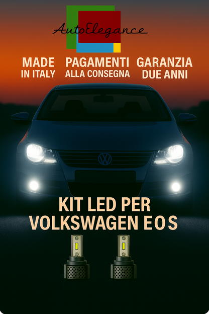 🔥KIT LED D3S 6000K BIANCO CANBUS – Anabbaglianti per Volkswagen Eos MK2🔥