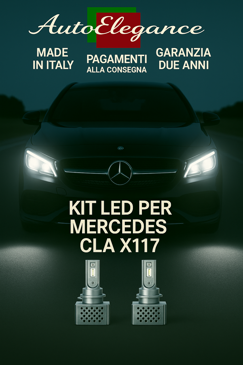 🔥KIT LED D3S 6000K BIANCO CANBUS – Anabbaglianti per Mercedes CLA X117🔥