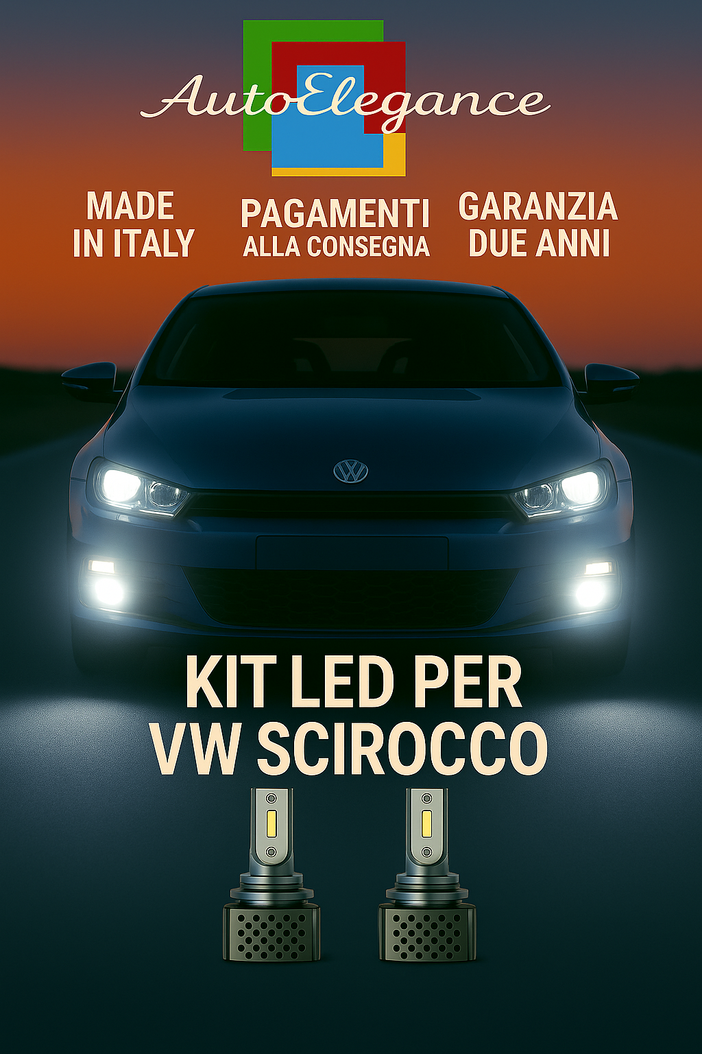 💫KIT LED D3S 6000K BIANCO CANBUS – Anabbaglianti per Volkswagen Scirocco💫