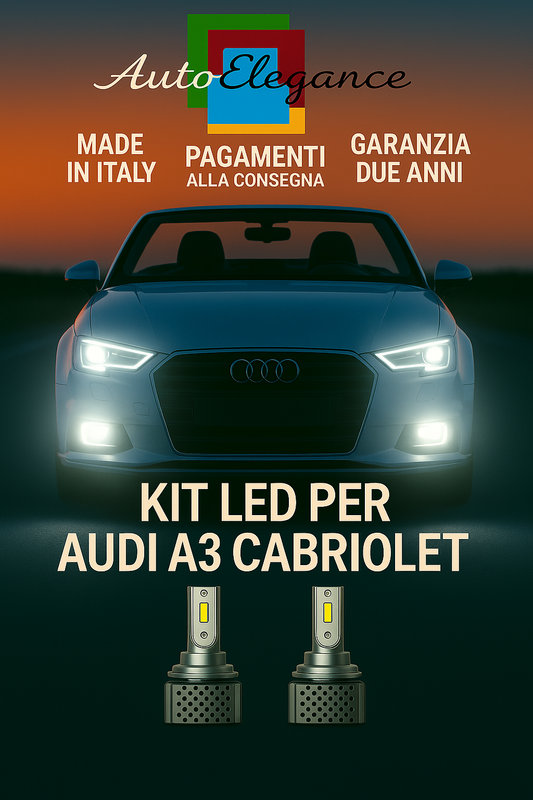 💫KIT LED D3S 6000K BIANCO CANBUS – Anabbaglianti per Audi A3 Cabriolet💫