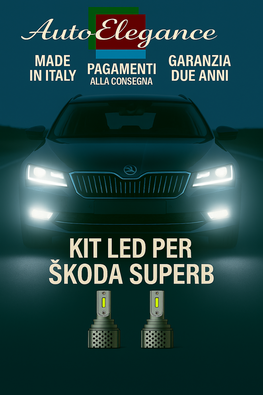 🔥KIT LED D3S 6000K BIANCO CANBUS – Anabbaglianti per Škoda Superb🔥