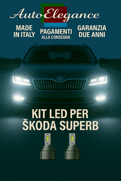 🔥KIT LED D3S 6000K BIANCO CANBUS – Anabbaglianti per Škoda Superb🔥